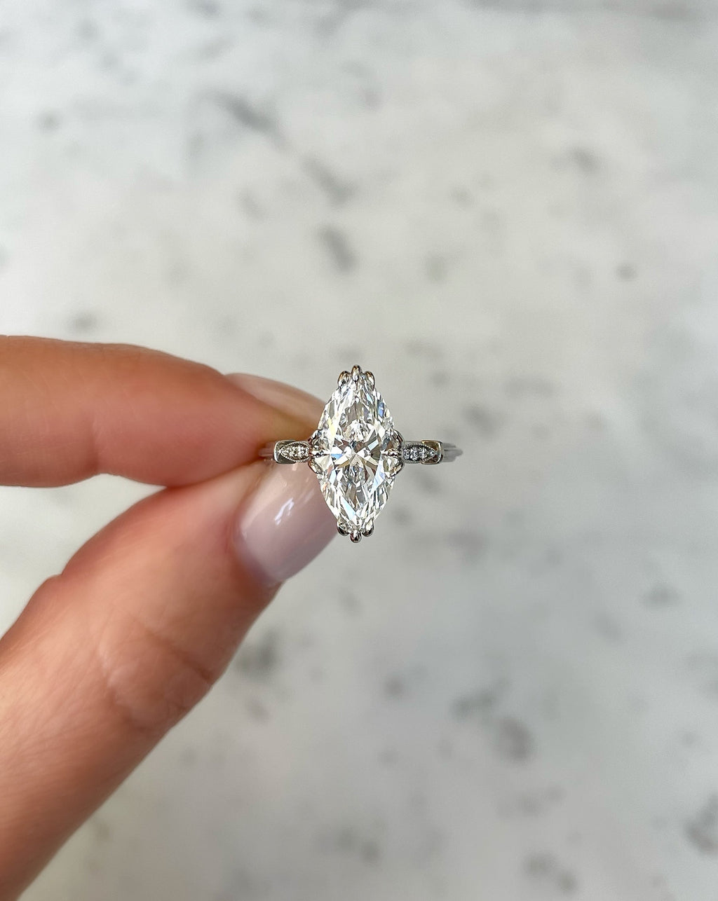 2.16 Marquise Lab Diamond in Signature Antique®