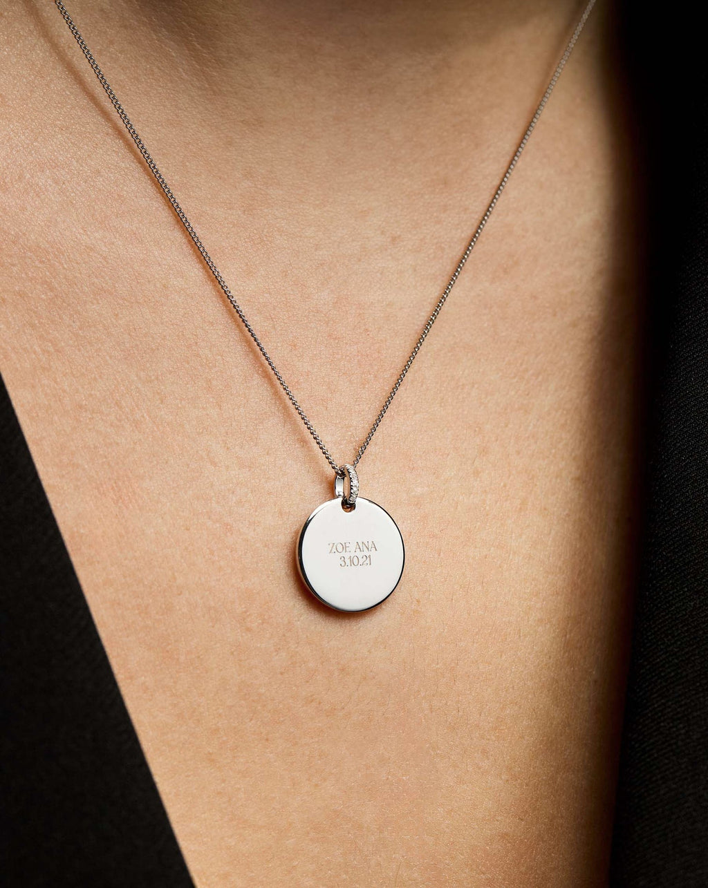 Engravable Round Pendant