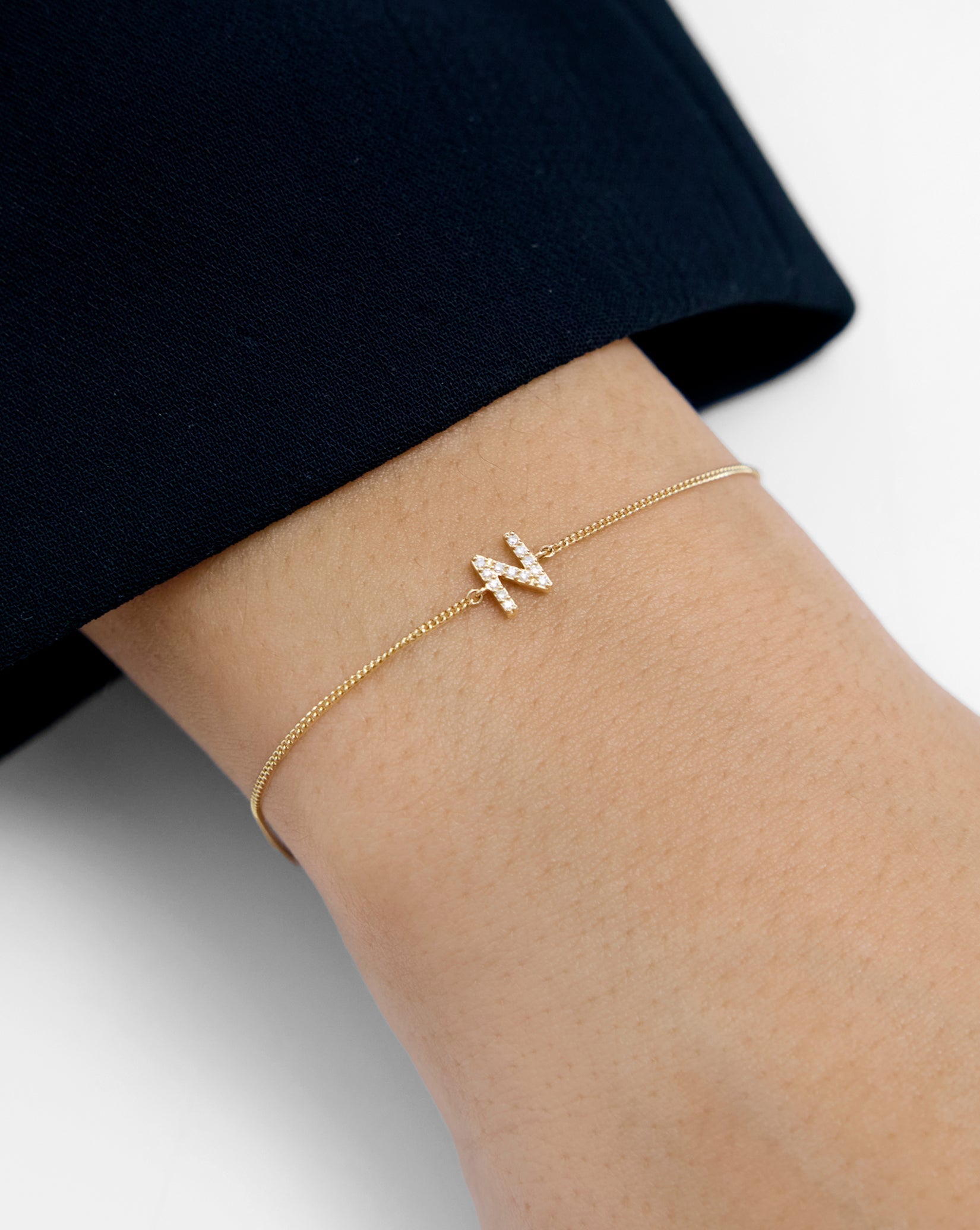 Diamond Initial Bracelet