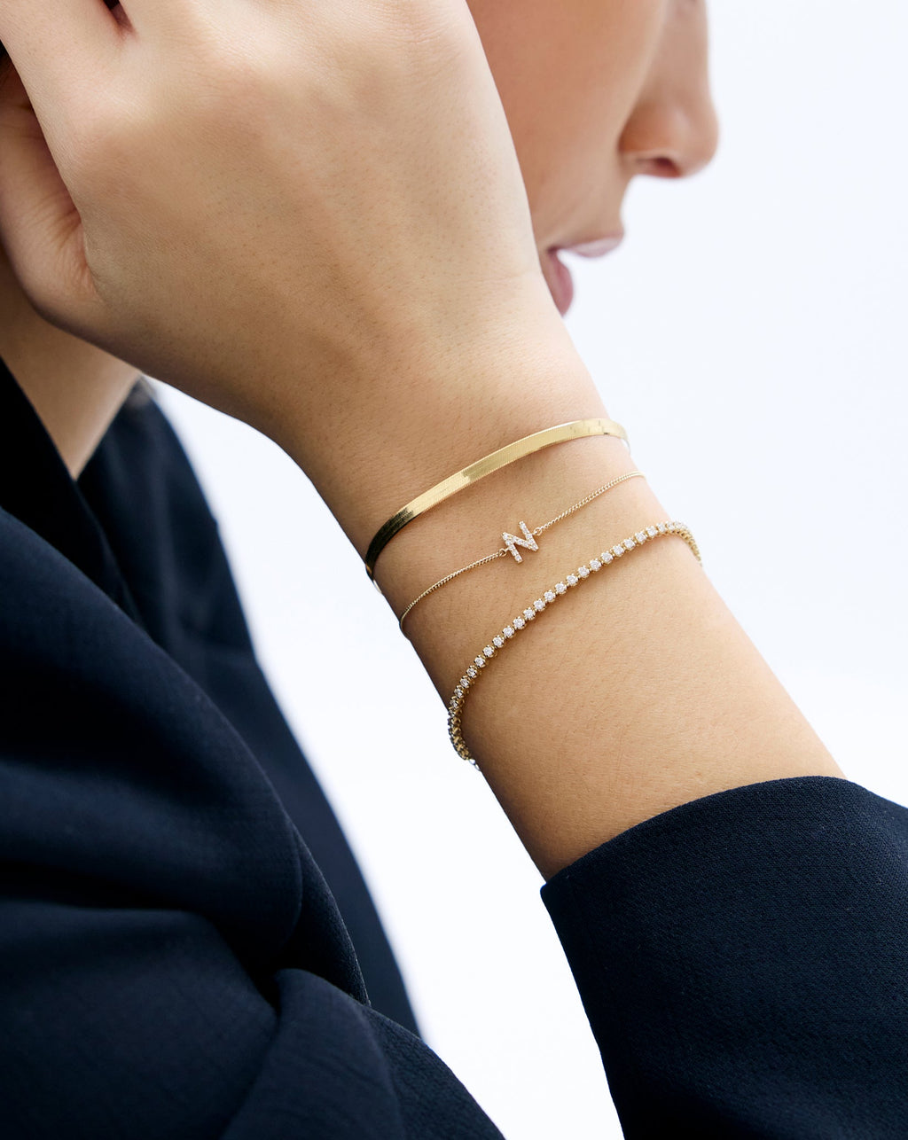 Diamond Initial Bracelet