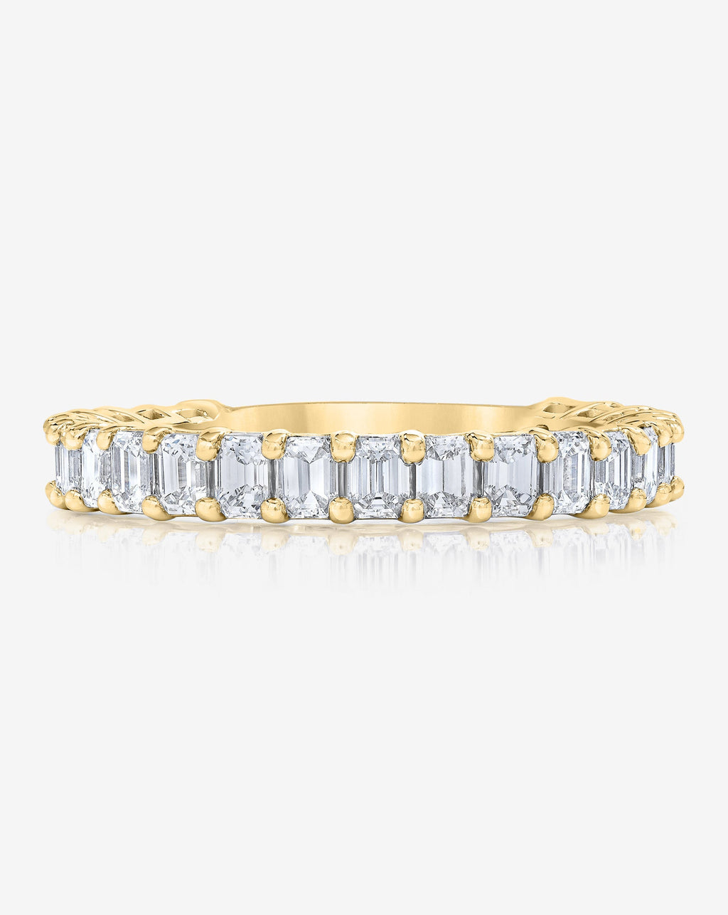 Emerald 3/4 Lab Diamond Band