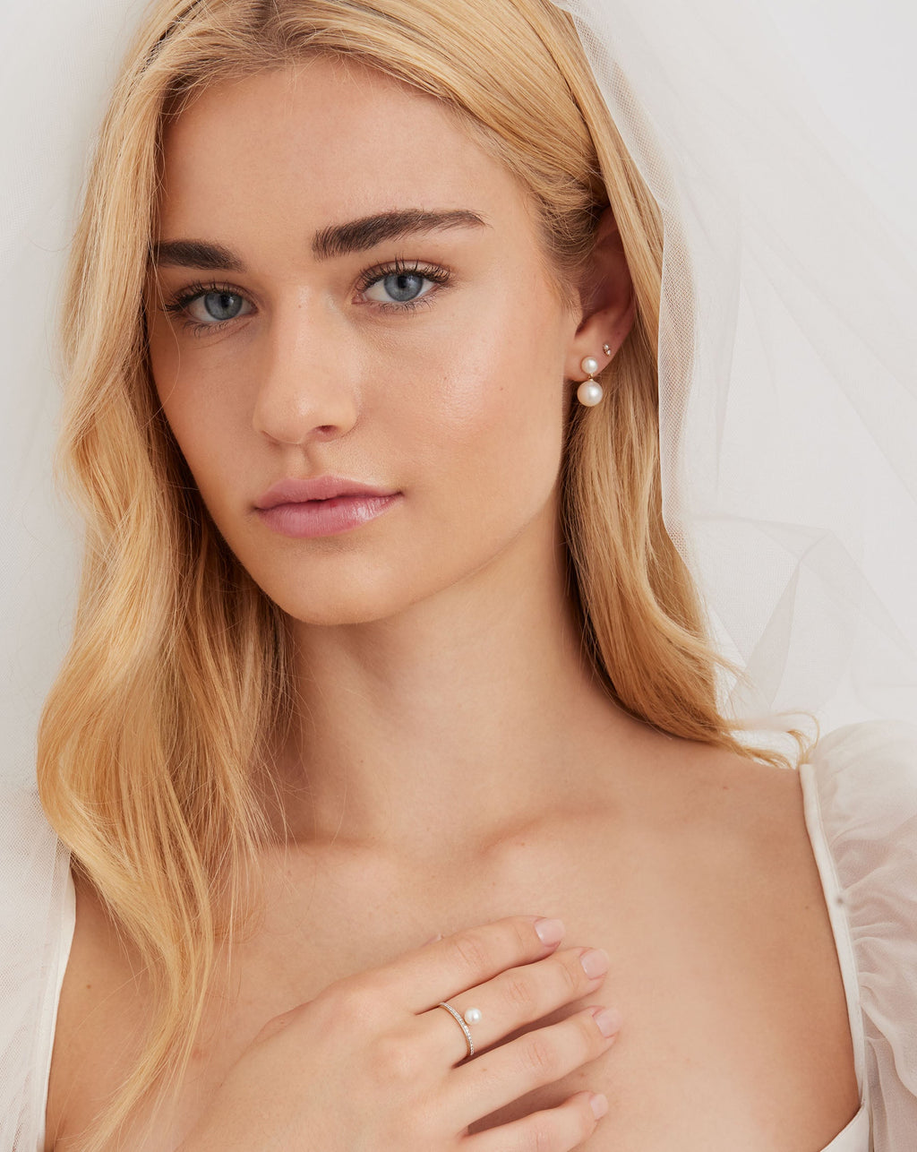 Pearl Duo Dangle Earrings