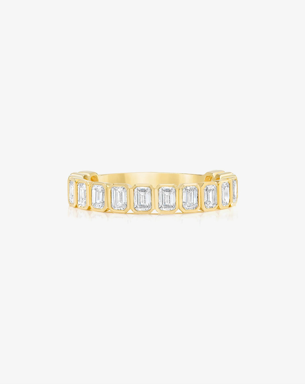 Lab Diamond Emerald Bezel 3/4 Band