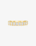 Lab Diamond Emerald Bezel 3/4 Band