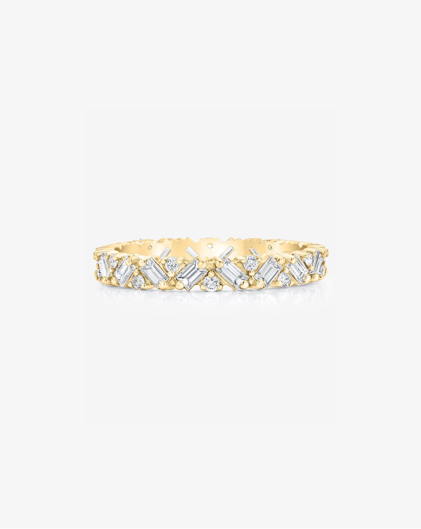 Baguette Cluster Eternity Band