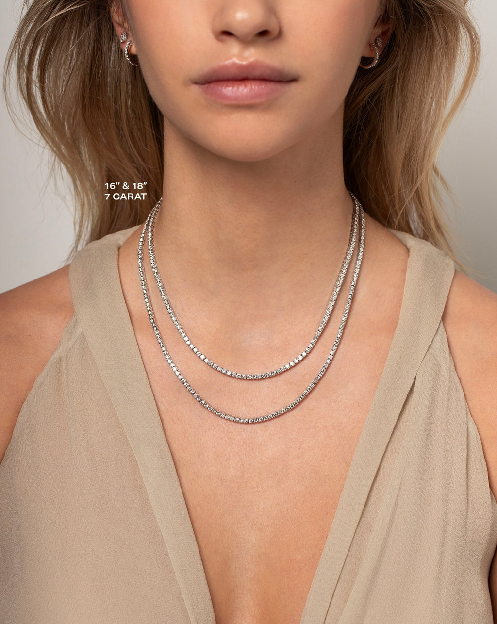 Classic Diamond Tennis Necklace