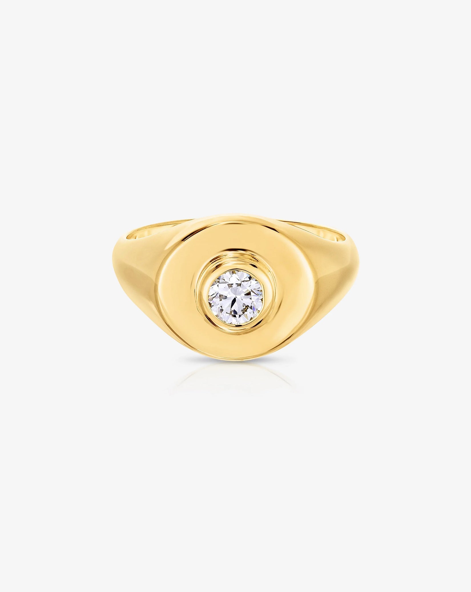 Diamond Signet Pinky Ring