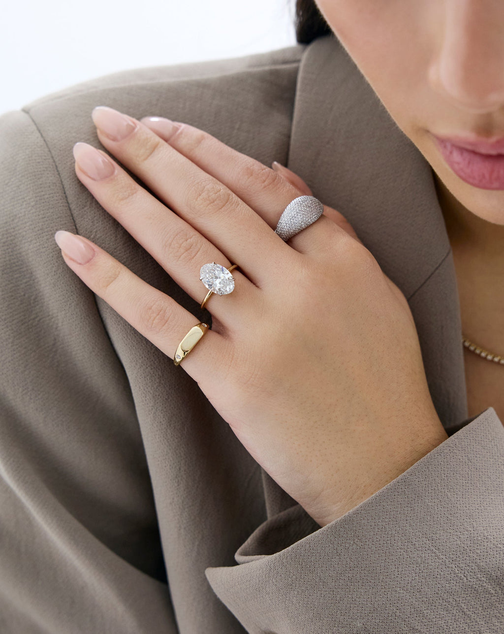 Duo Diamond Signet Ring