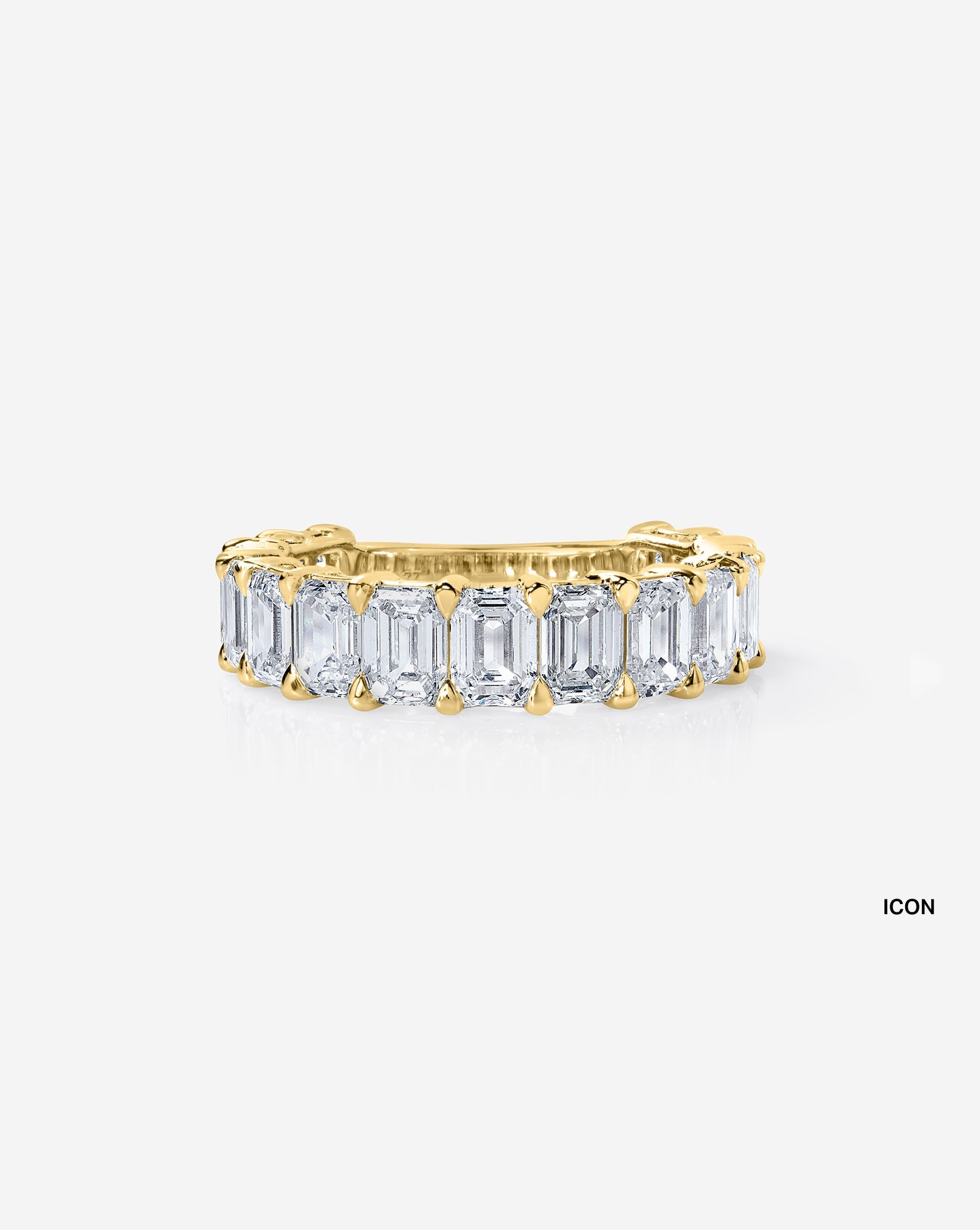 Emerald 3/4 Lab Diamond Band