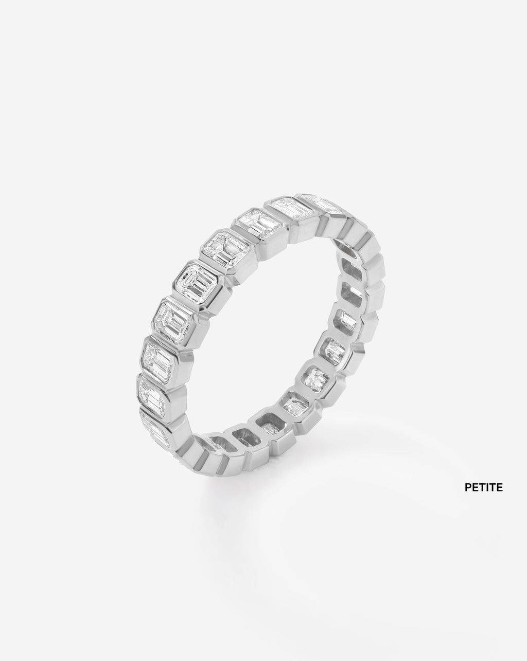 Lab Diamond Emerald Bezel Eternity Band