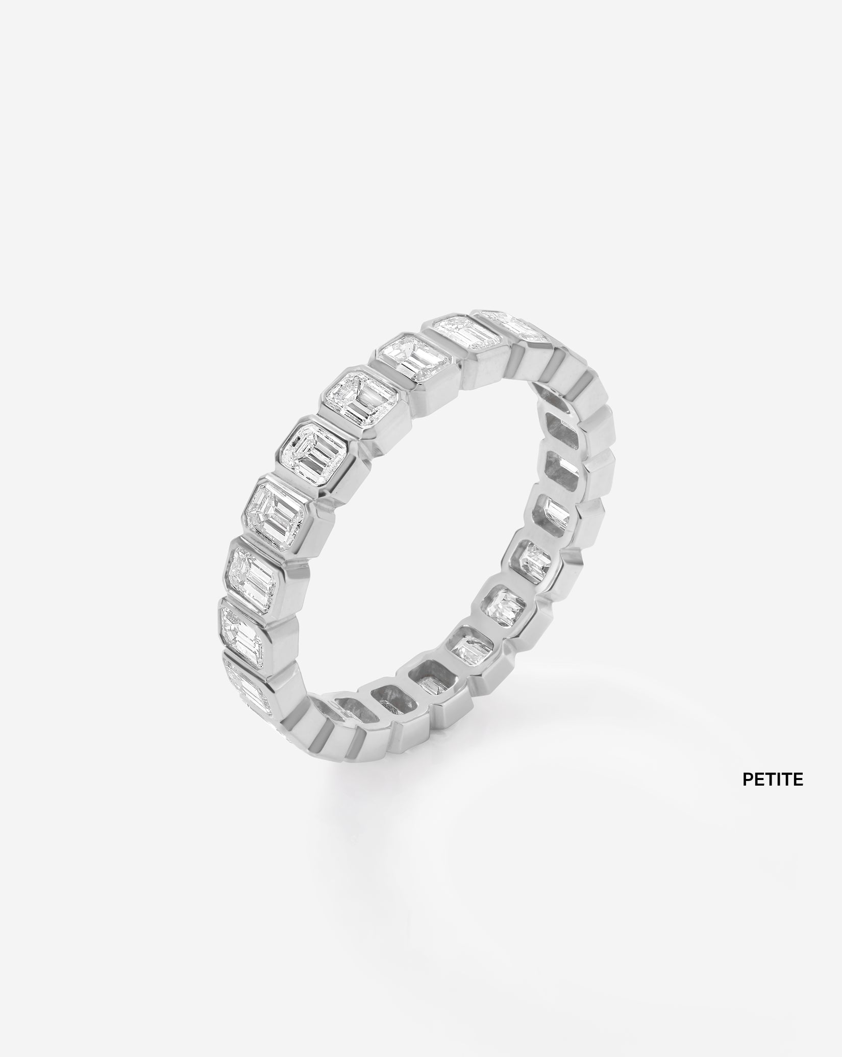 Lab Diamond Emerald Bezel Eternity Band