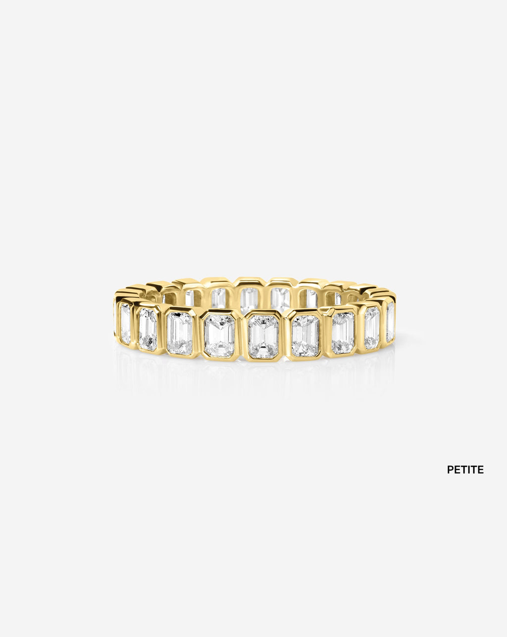 Lab Diamond Emerald Bezel Eternity Band