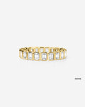 Lab Diamond Emerald Bezel Eternity Band
