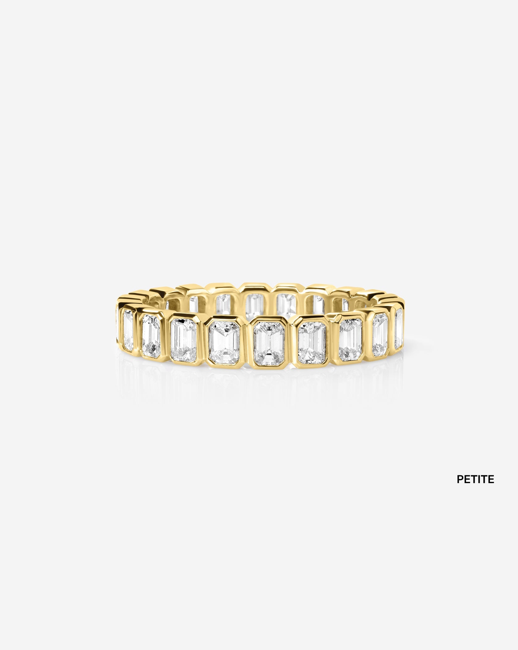 Lab Diamond Emerald Bezel Eternity Band