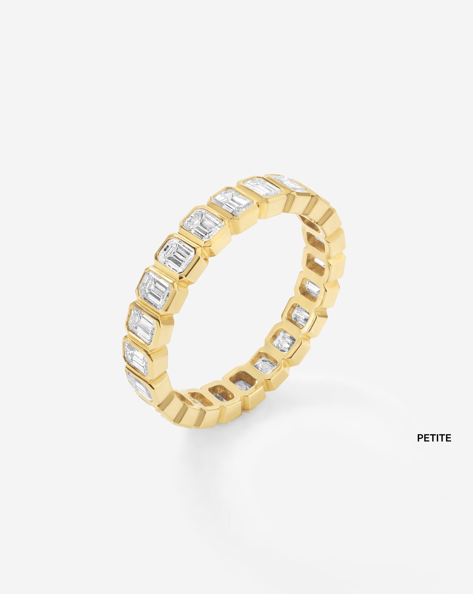 Lab Diamond Emerald Bezel Eternity Band