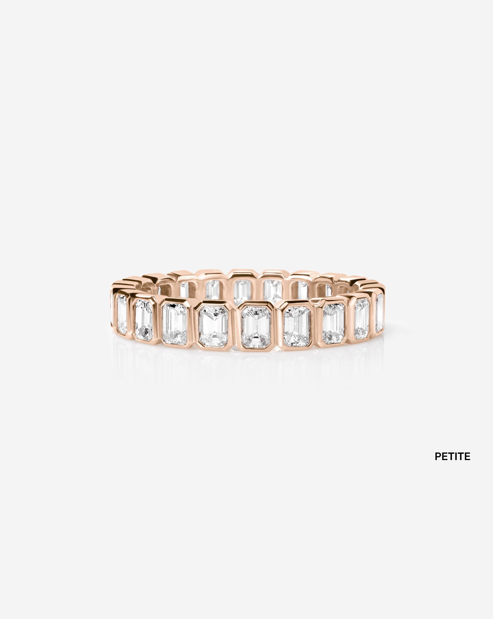 Lab Diamond Emerald Bezel Eternity Band