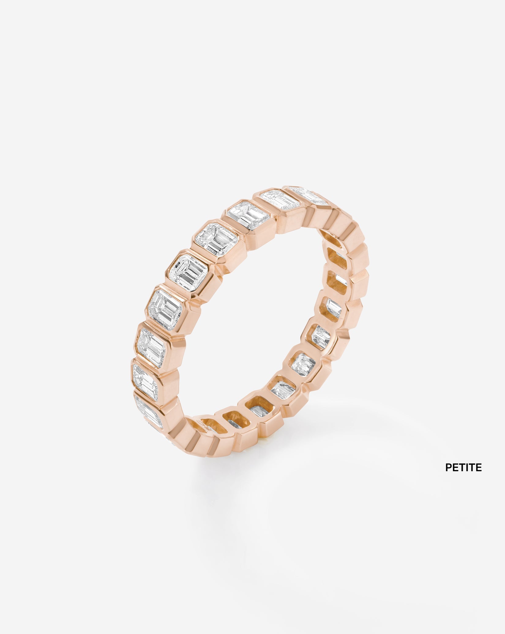 Lab Diamond Emerald Bezel Eternity Band