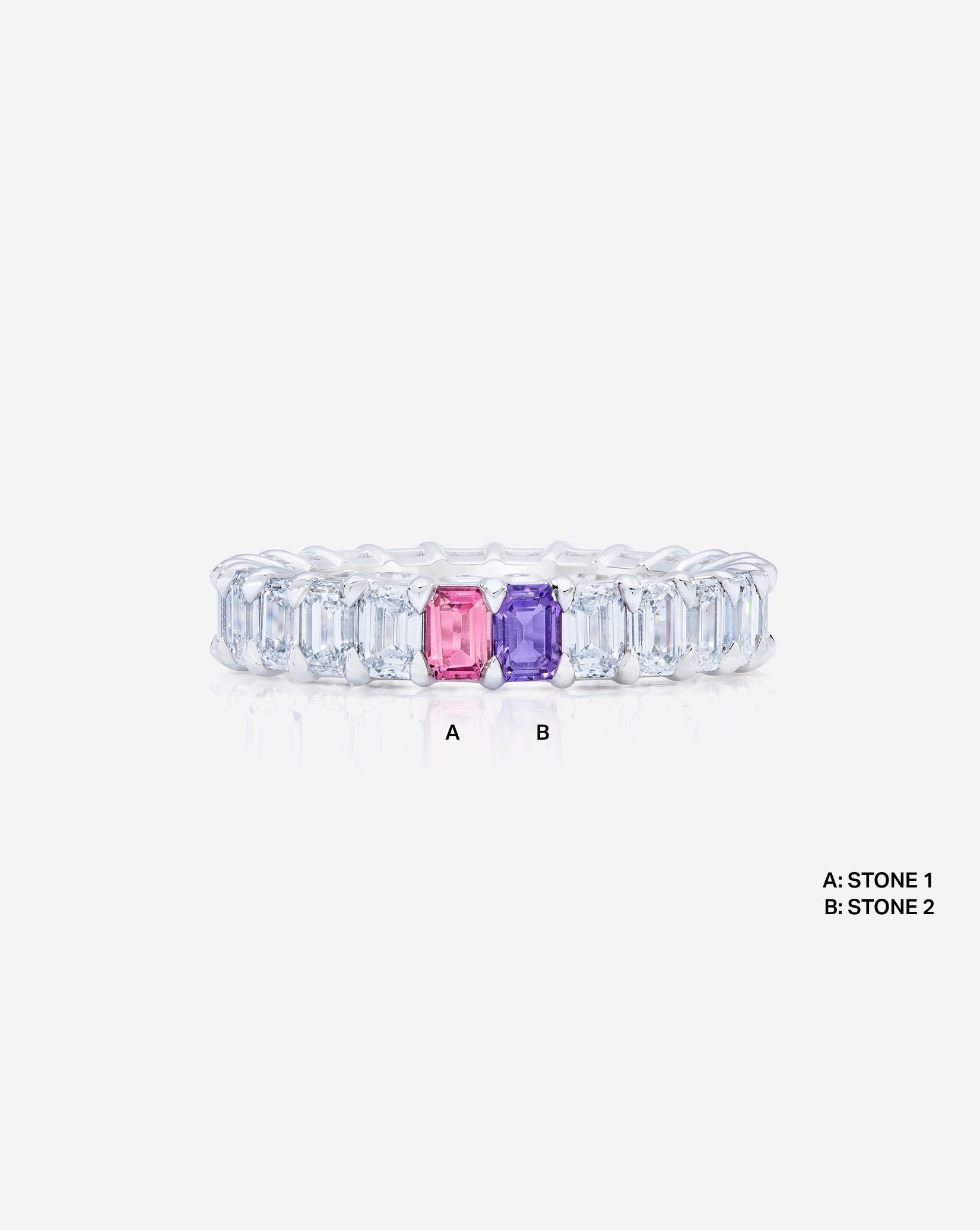 Emerald Diamond and Birthstone Eternity Band