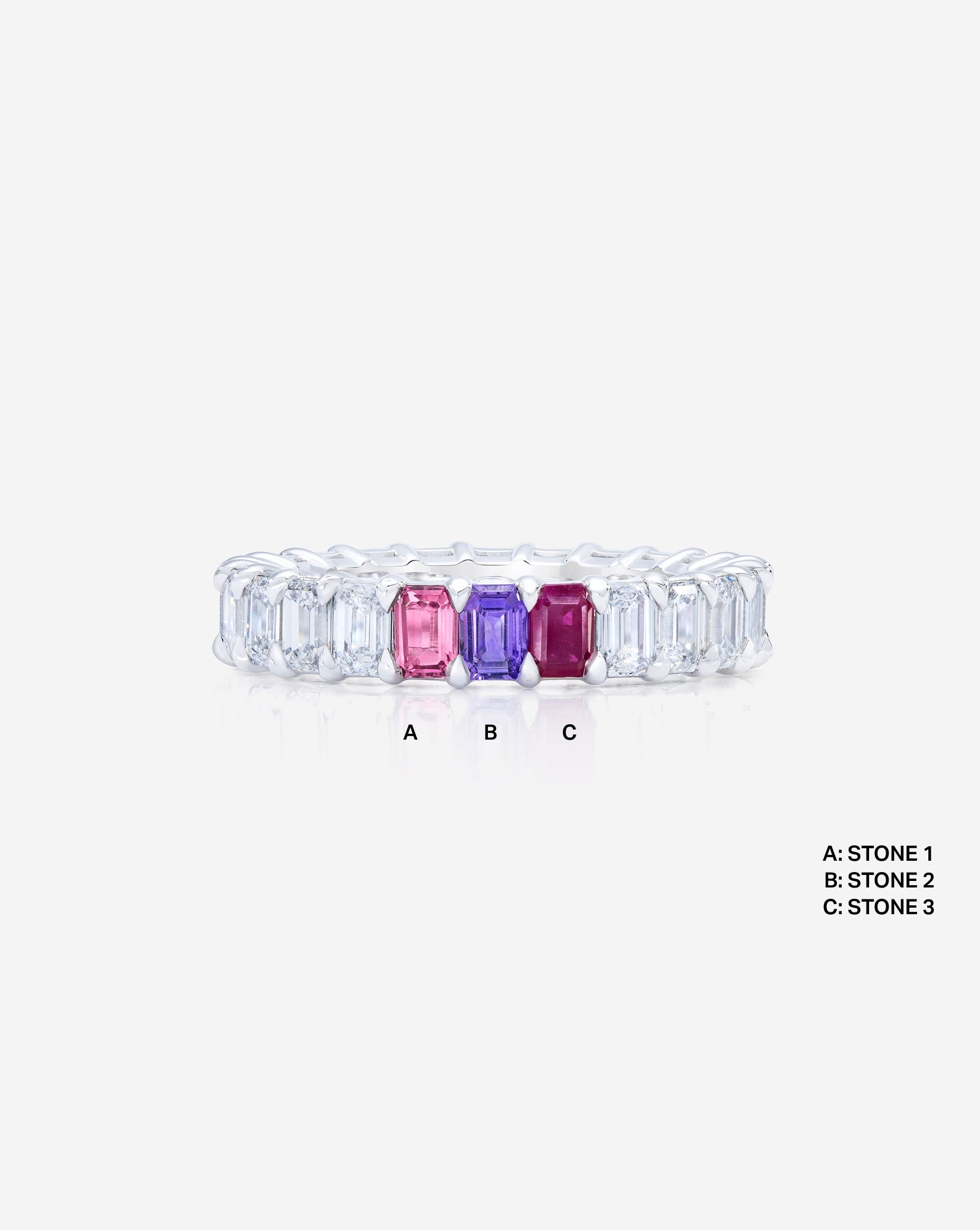 Emerald Diamond and Birthstone Eternity Band