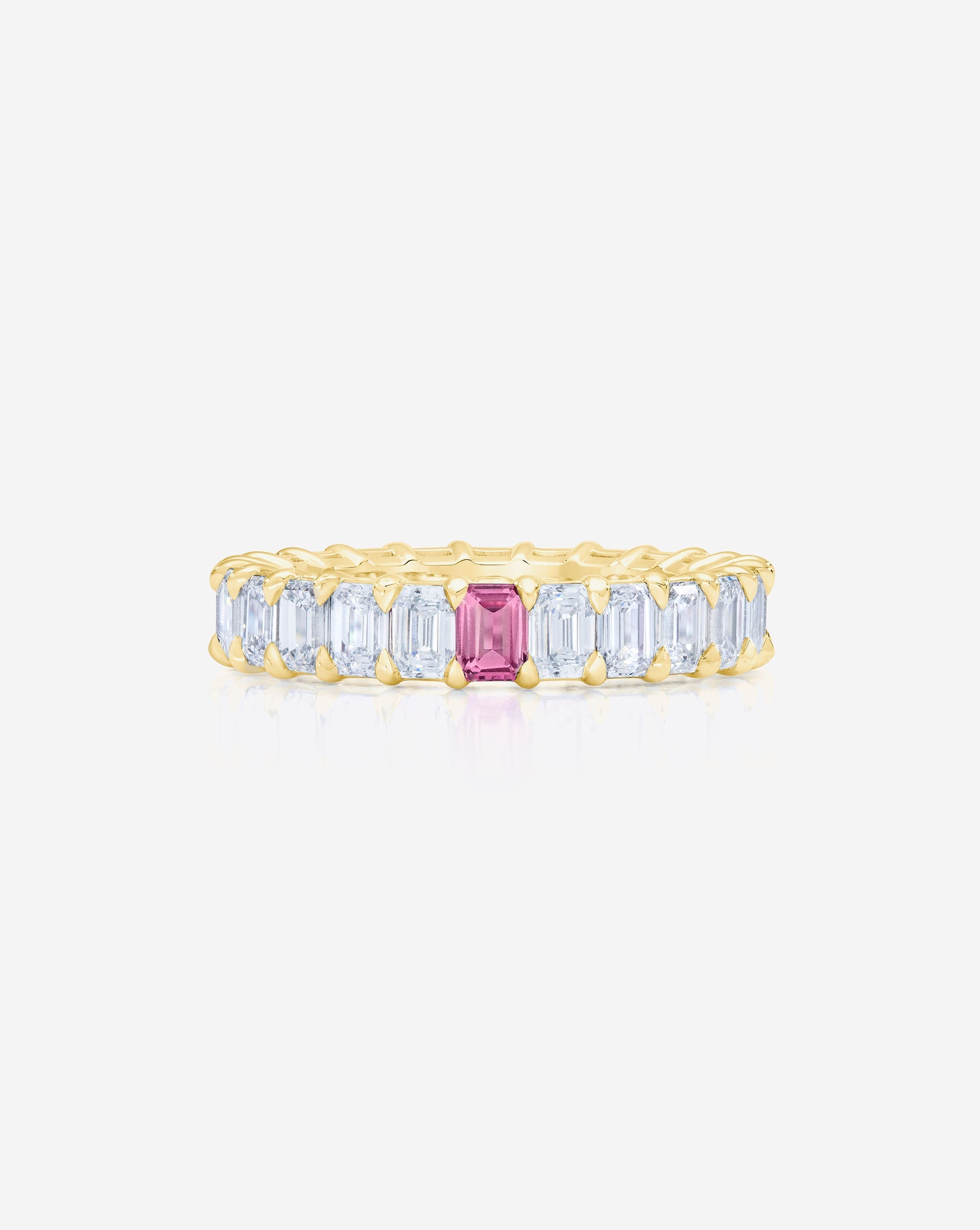 Emerald Diamond and Birthstone Eternity Band