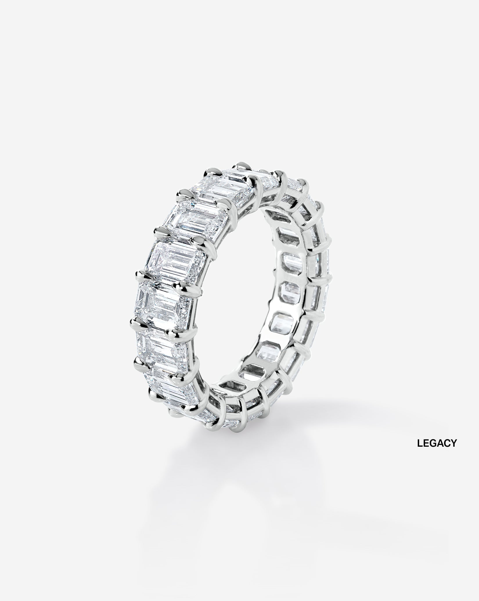 Emerald Lab Diamond Eternity Band