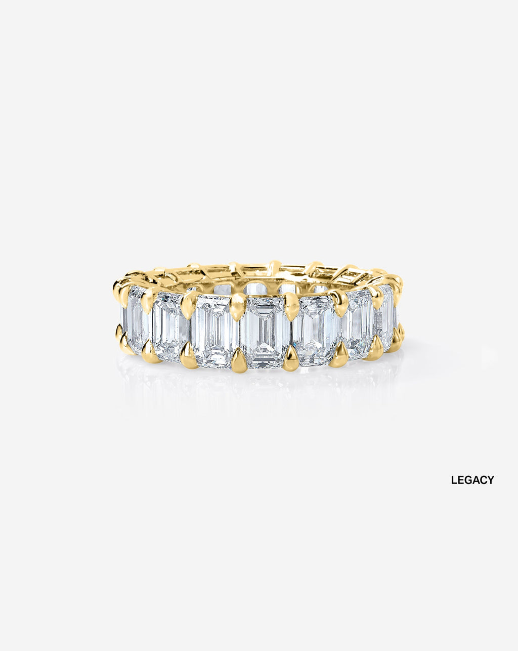 Emerald Lab Diamond Eternity Band