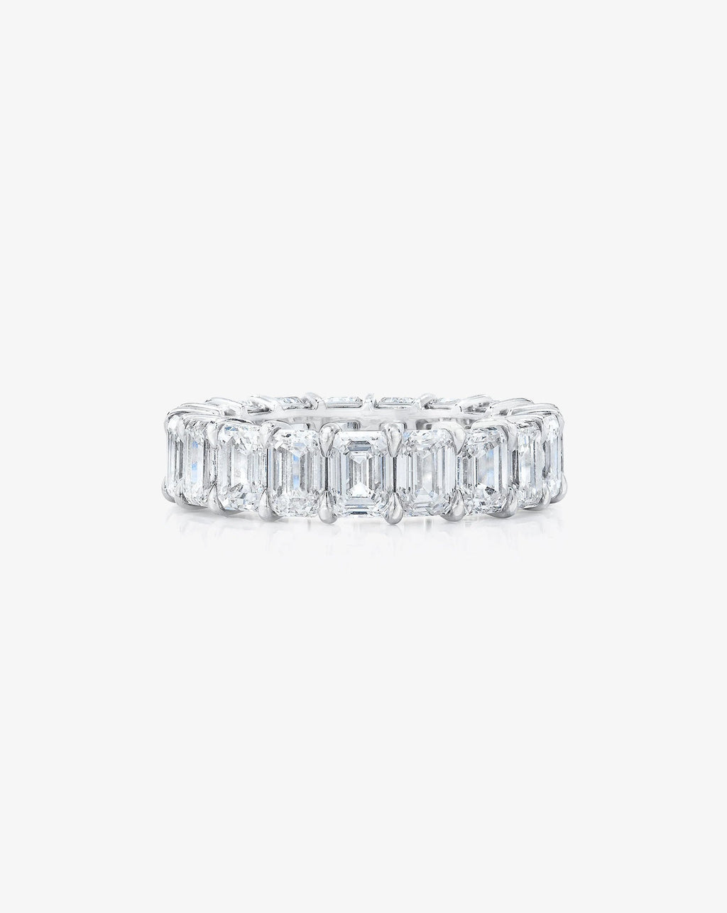 Emerald Lab Diamond Eternity Band