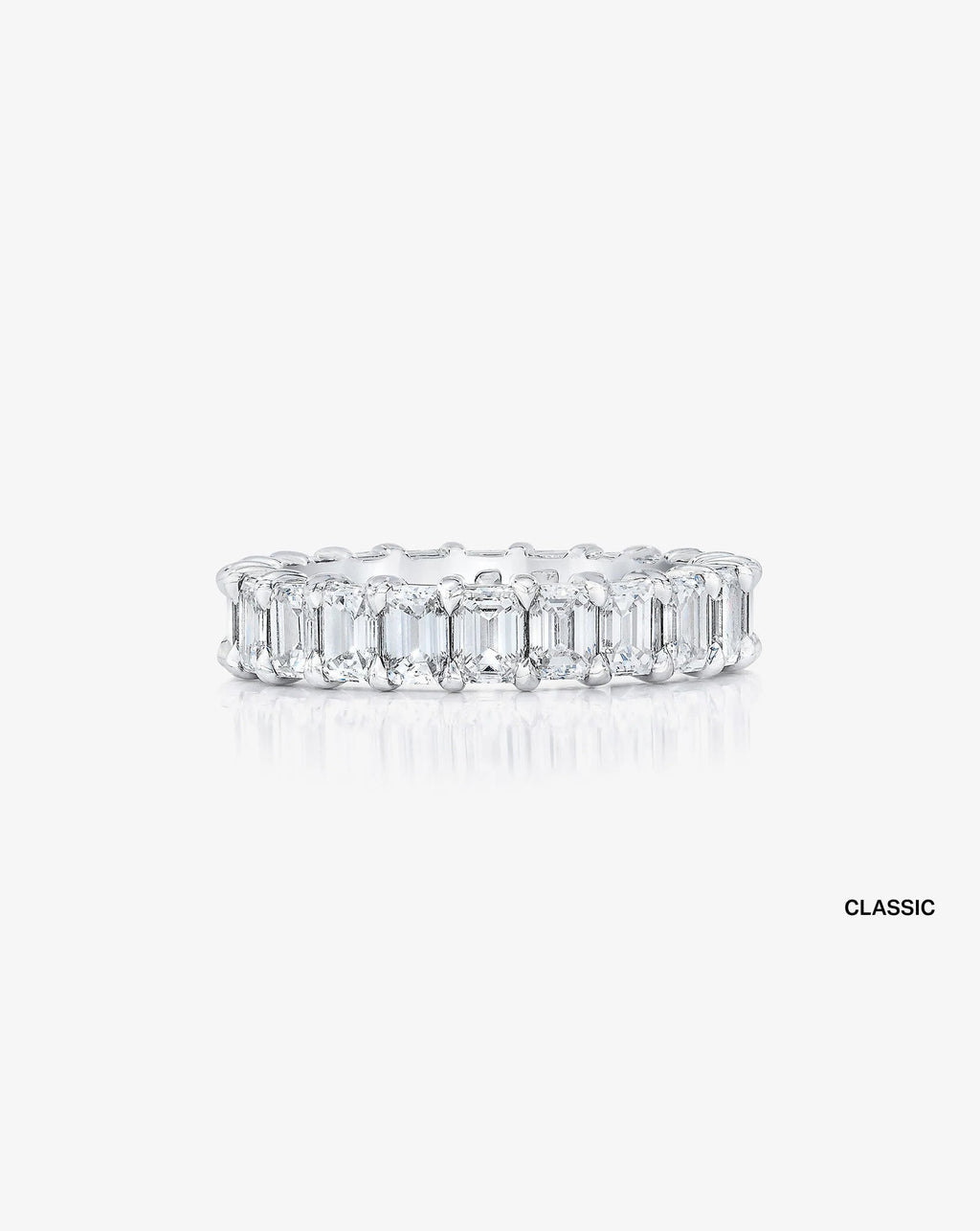 Emerald Lab Diamond Eternity Band