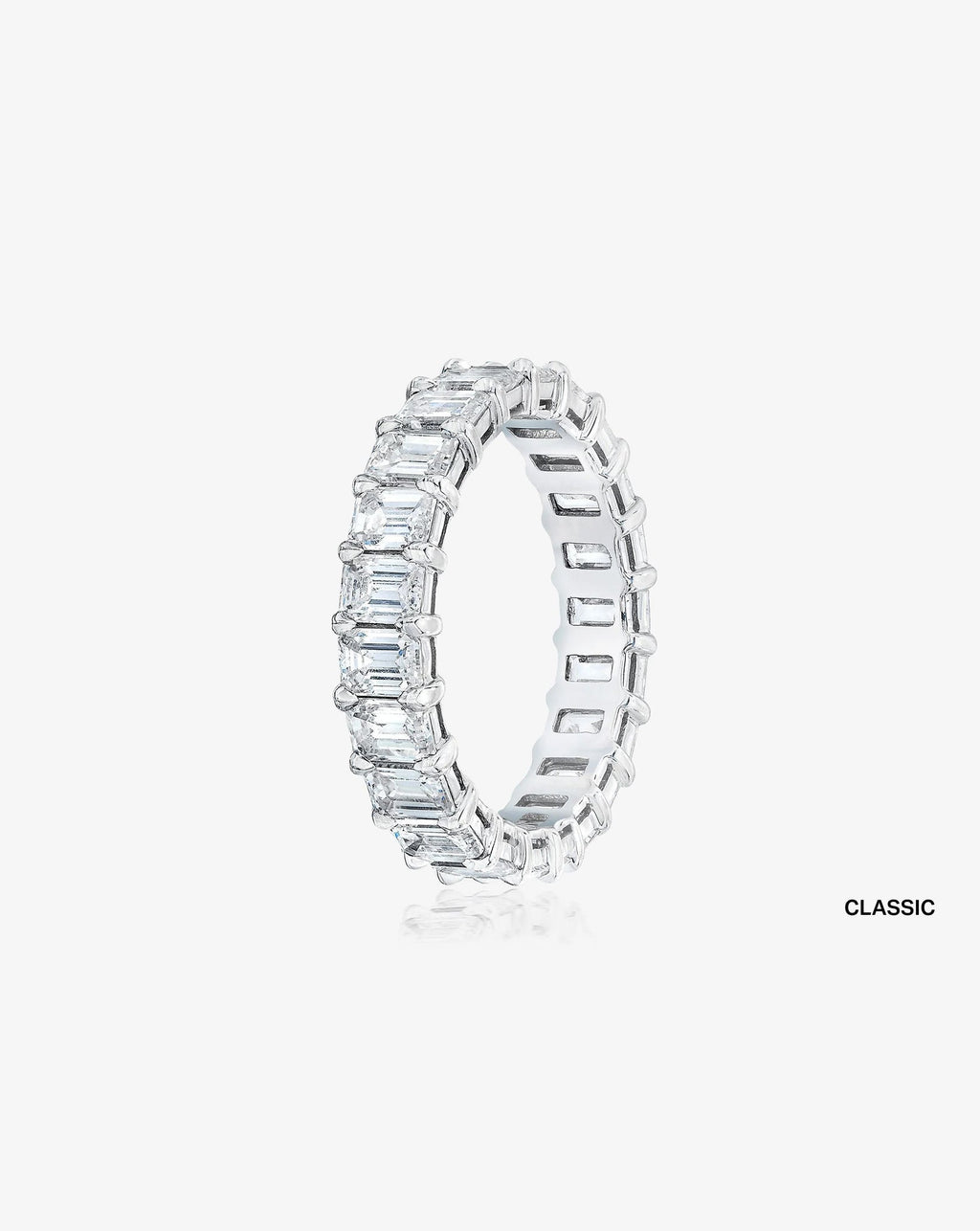Emerald Lab Diamond Eternity Band