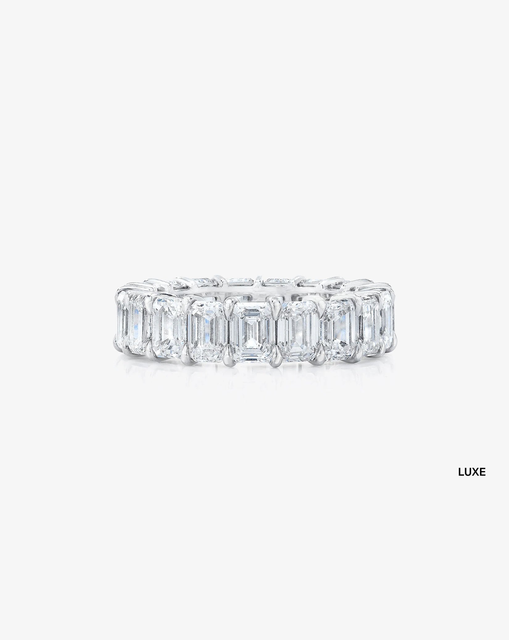 Emerald Lab Diamond Eternity Band