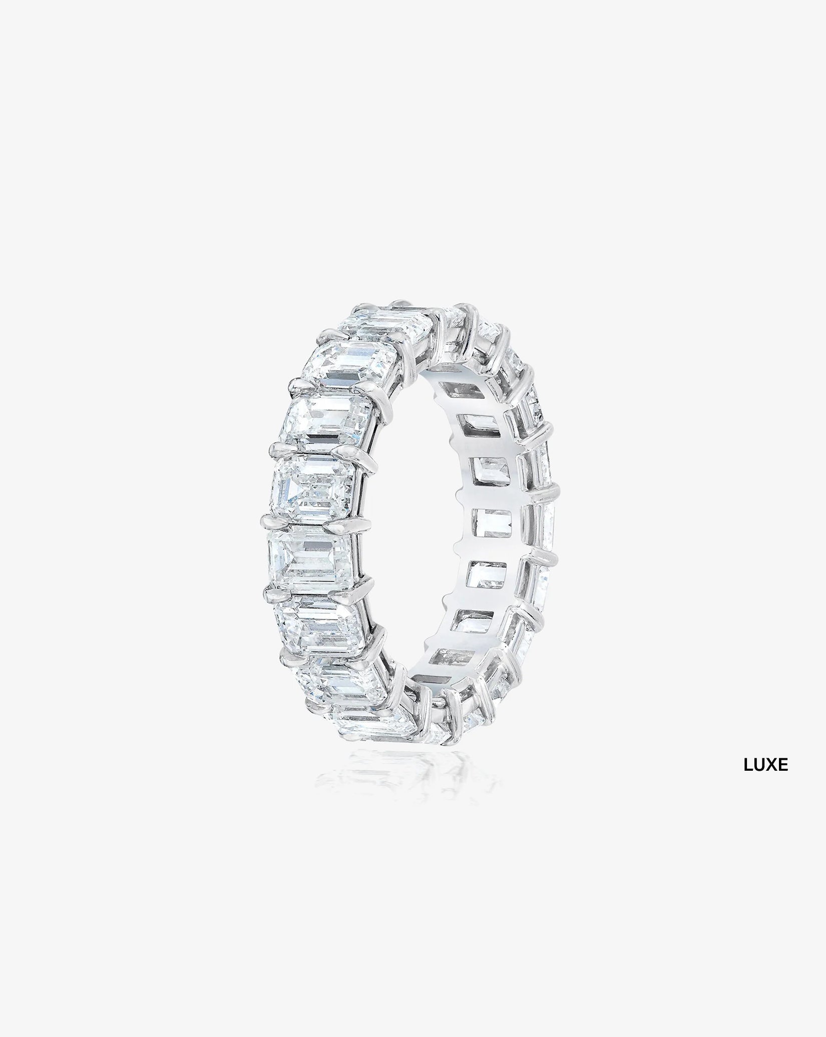 Emerald Lab Diamond Eternity Band