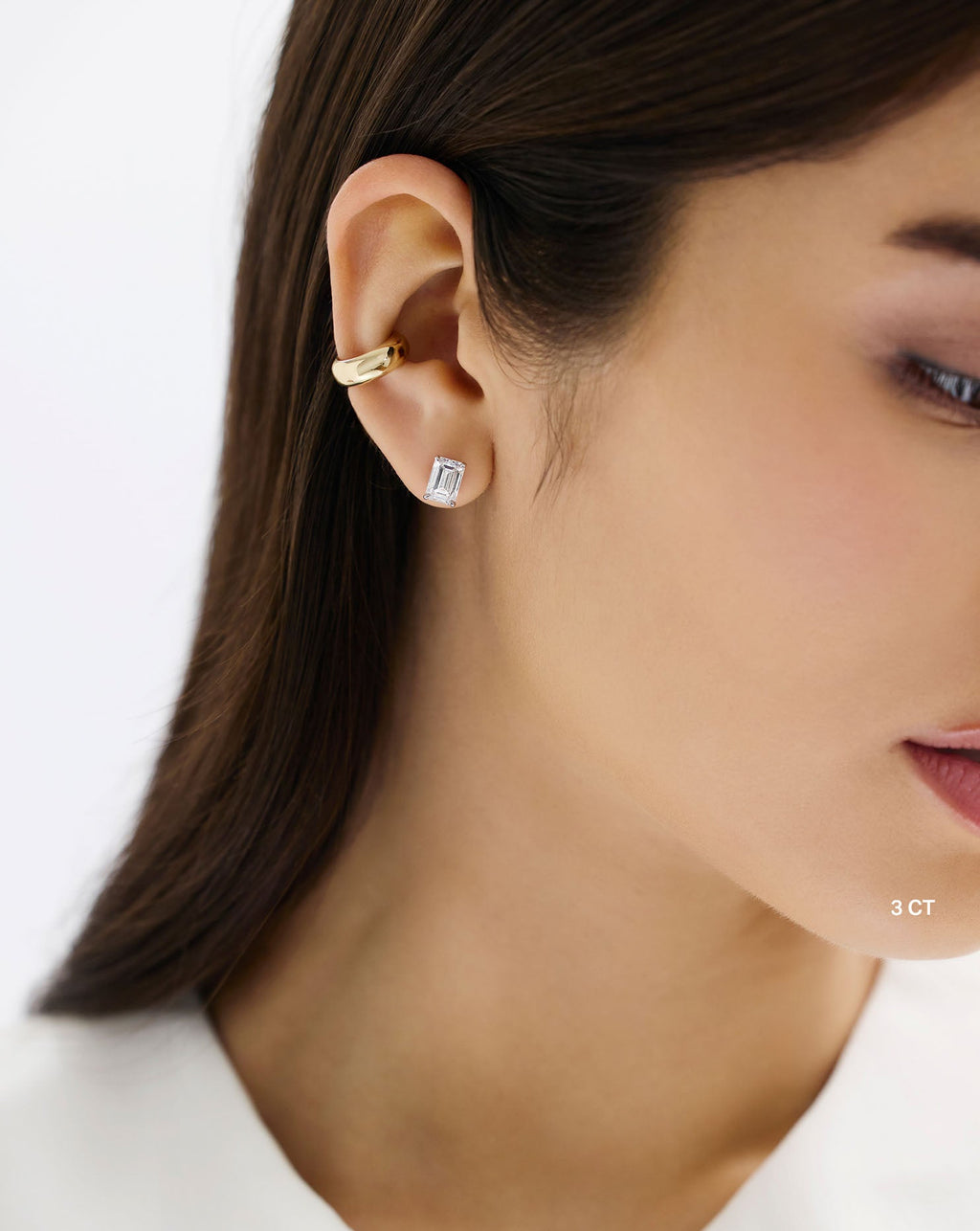 Emerald Lab Diamond Studs