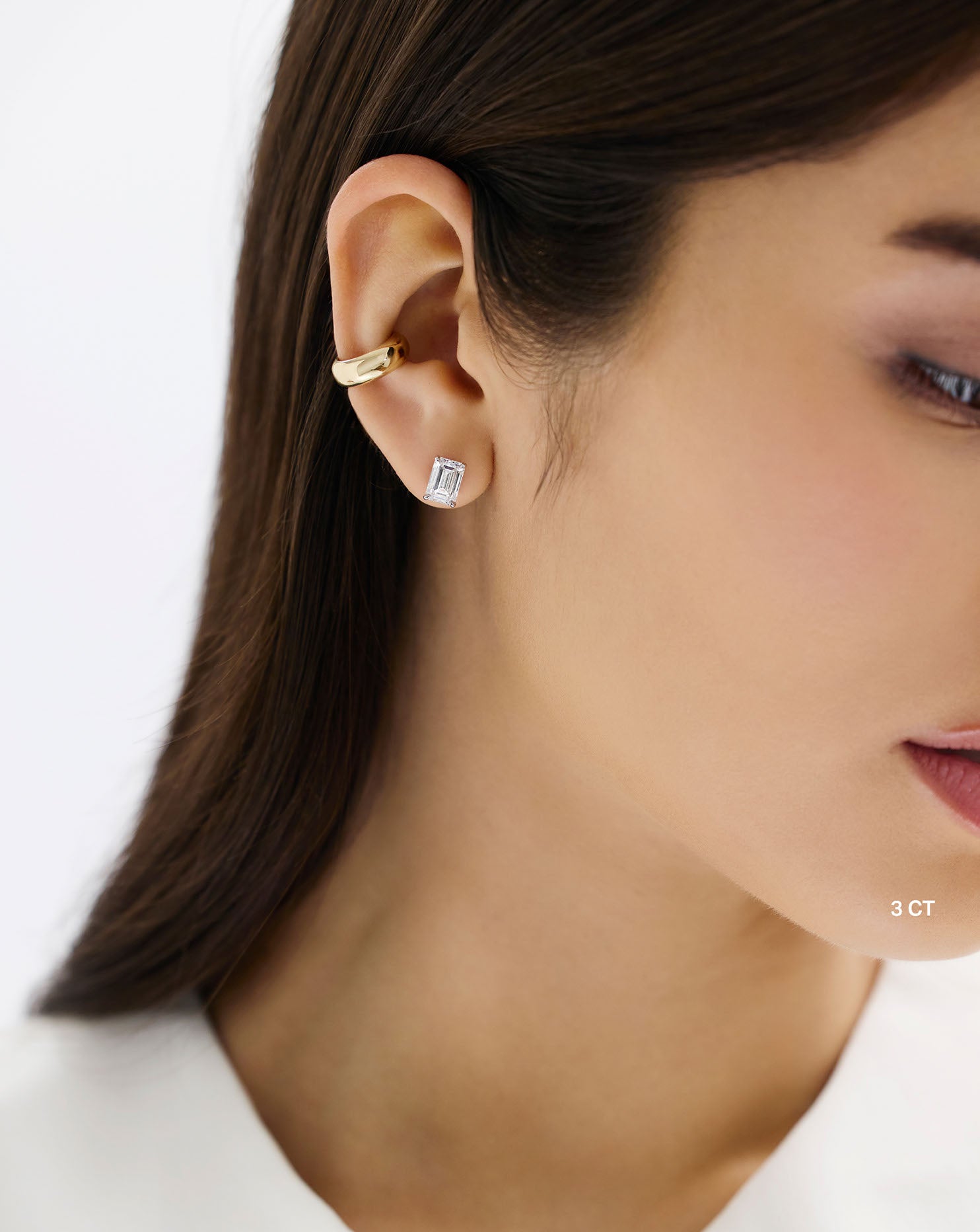 Emerald Lab Diamond Studs