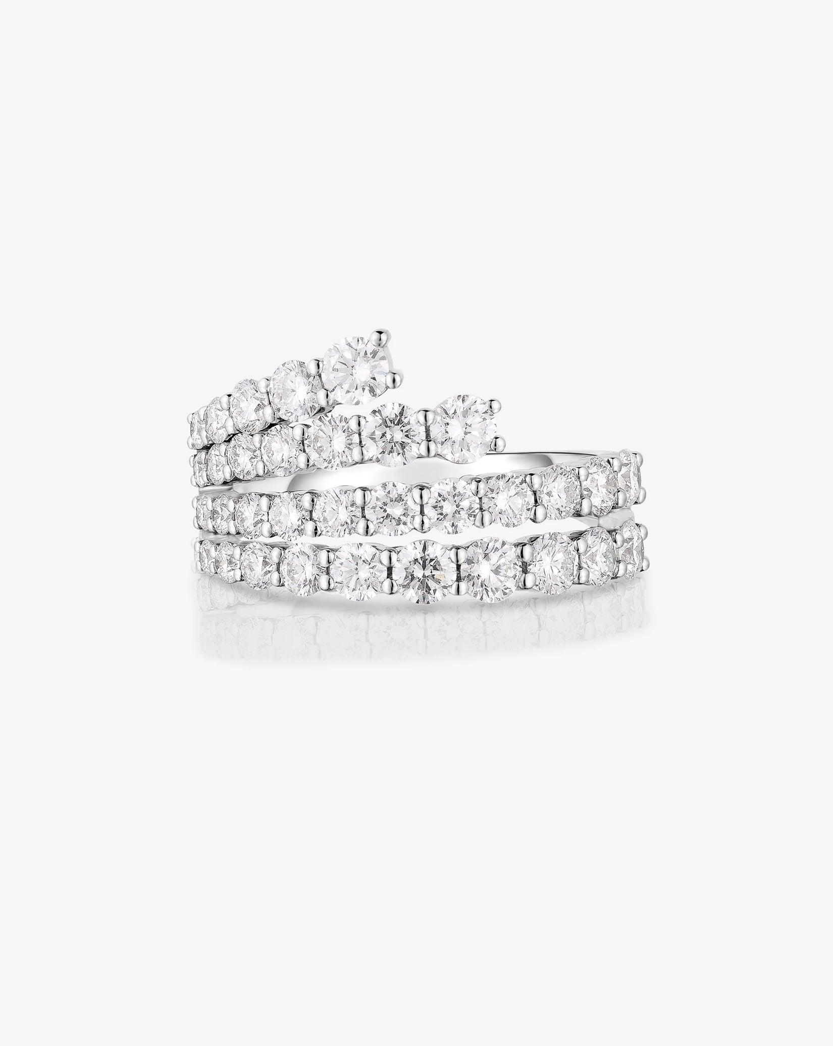Fanned Diamond Statement Ring