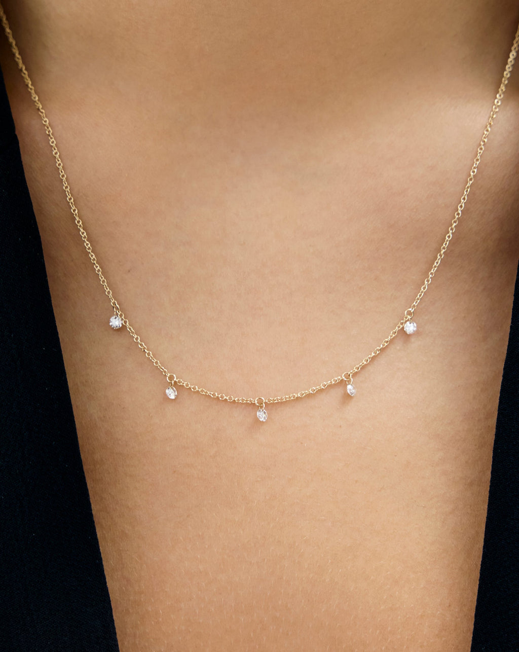 Floating Diamond Necklace