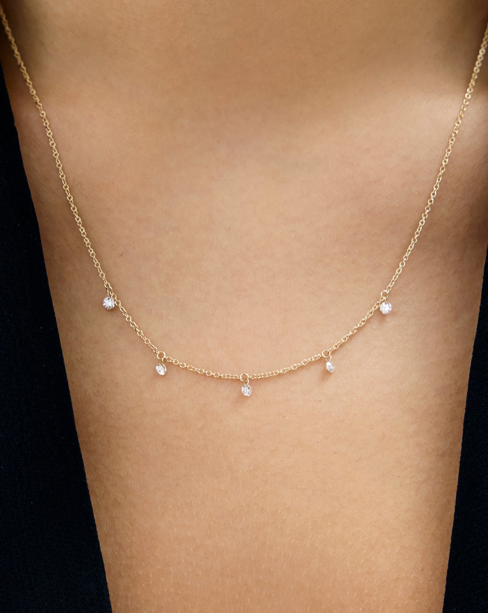 Floating Diamond Necklace