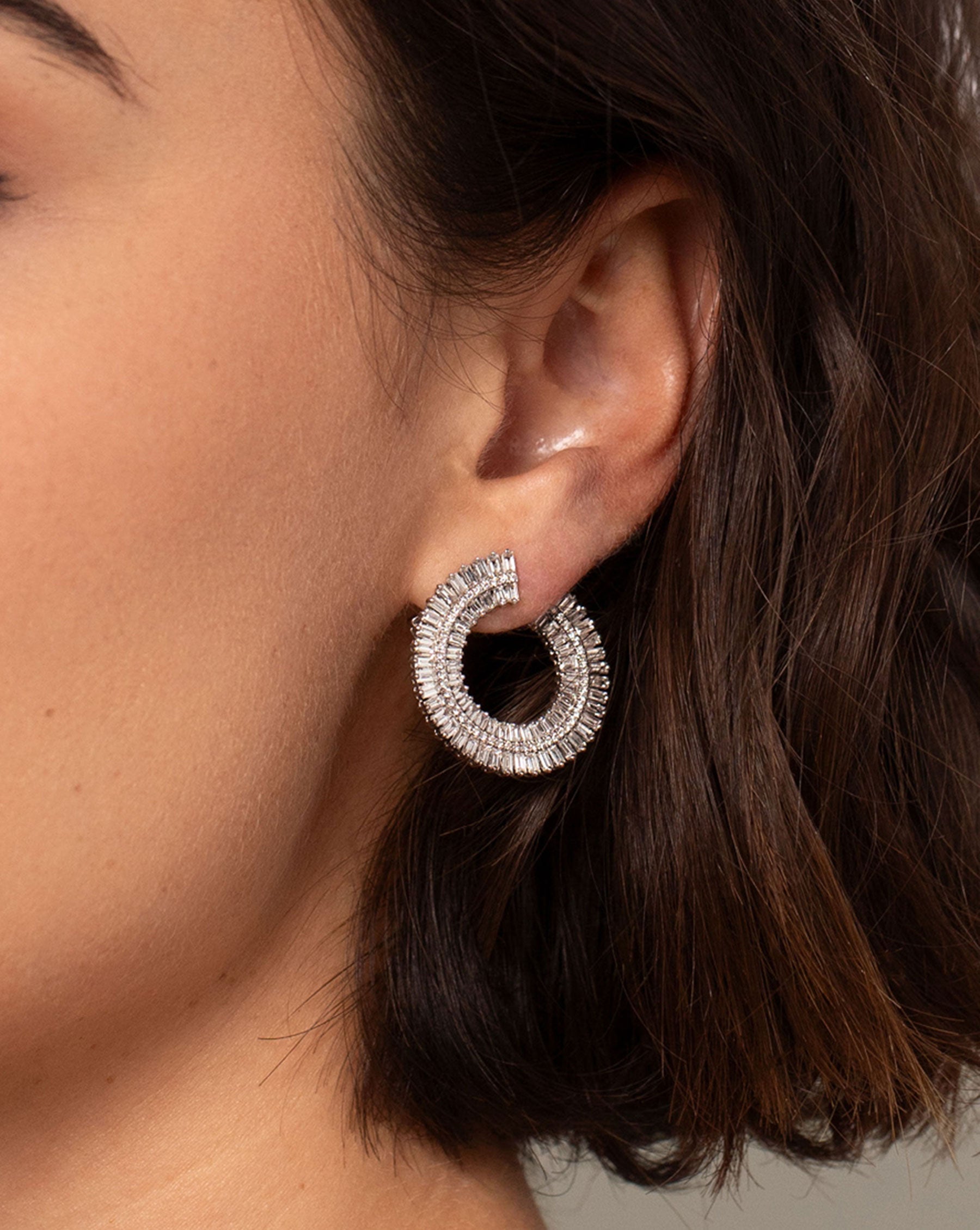 Fanned Diamond Statement Earrings