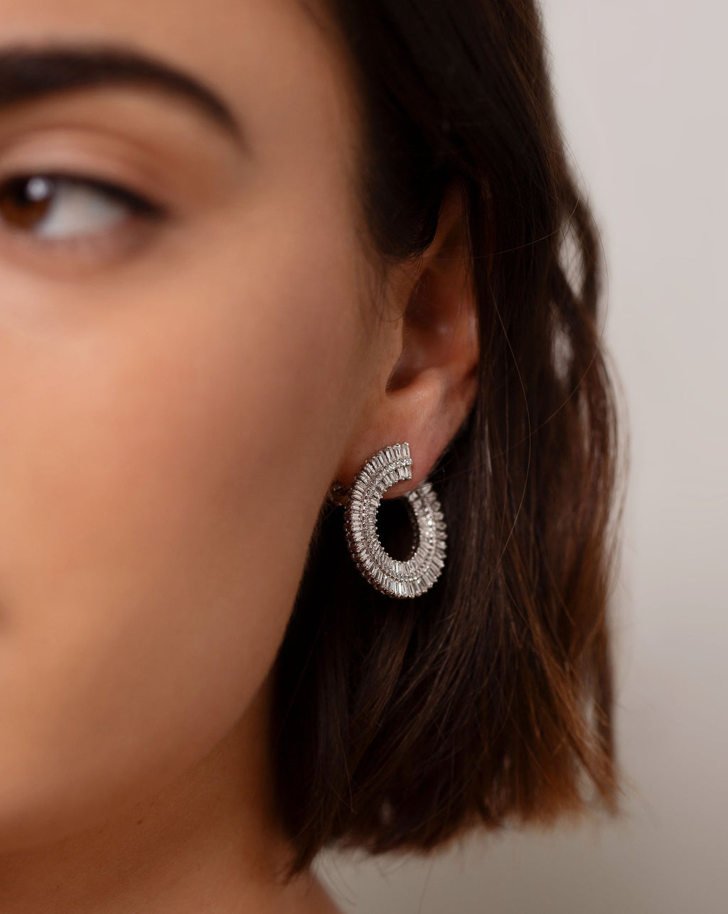 Fanned Diamond Statement Earrings