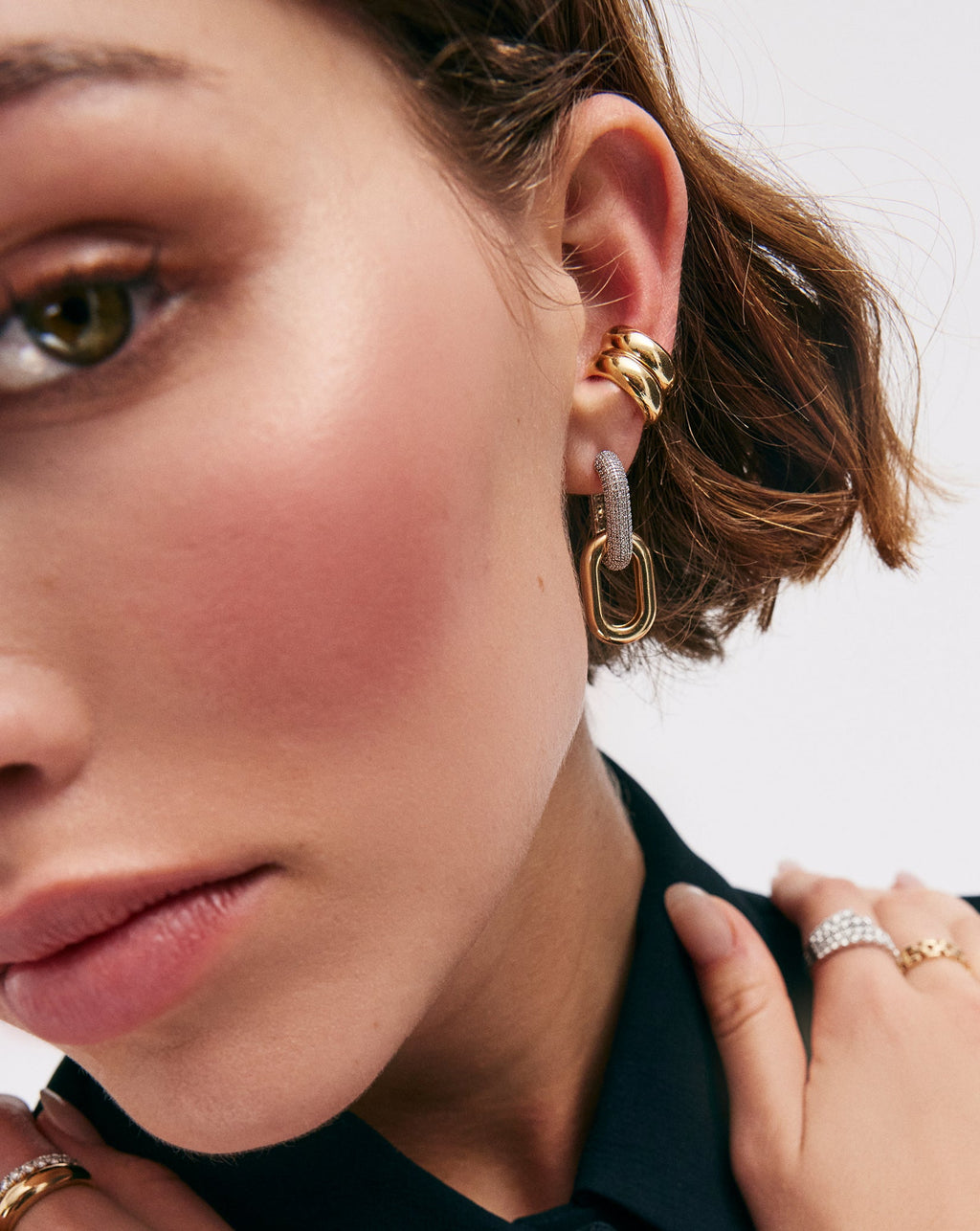 Gold Cloud Ear Cuff