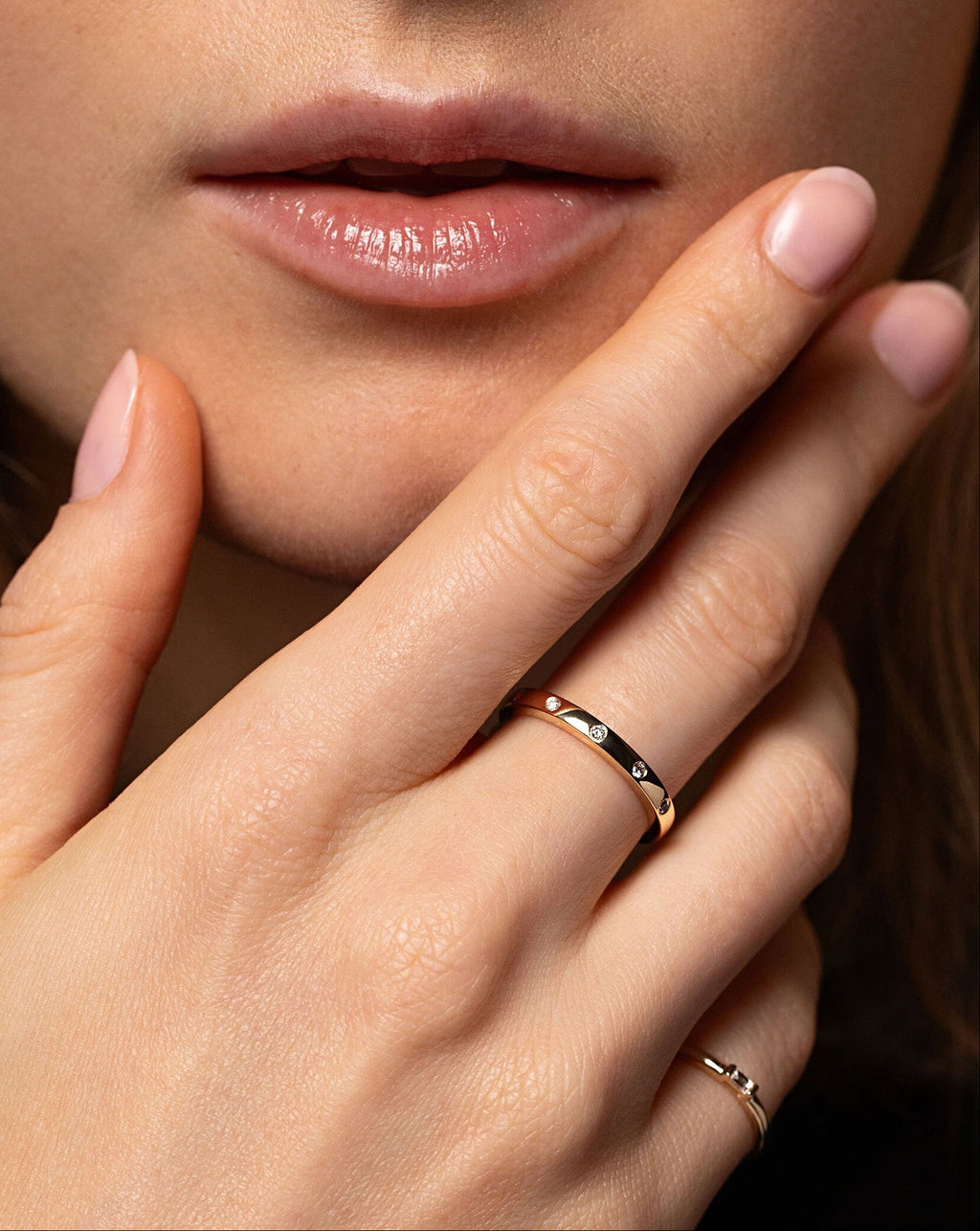 Inlay Diamond Ring