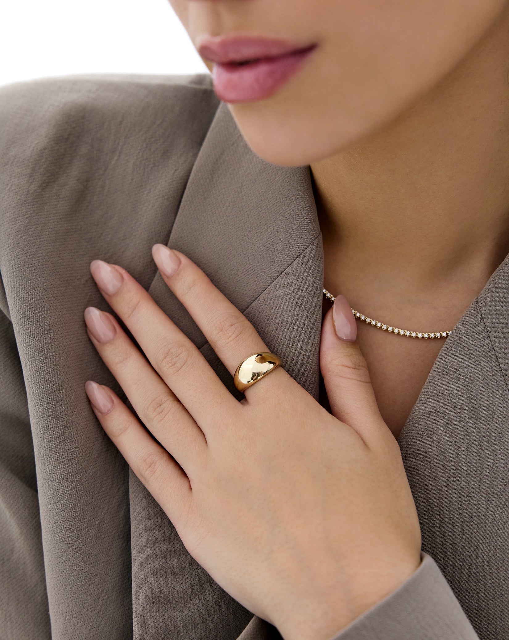 Jumbo Gold Cloud Ring