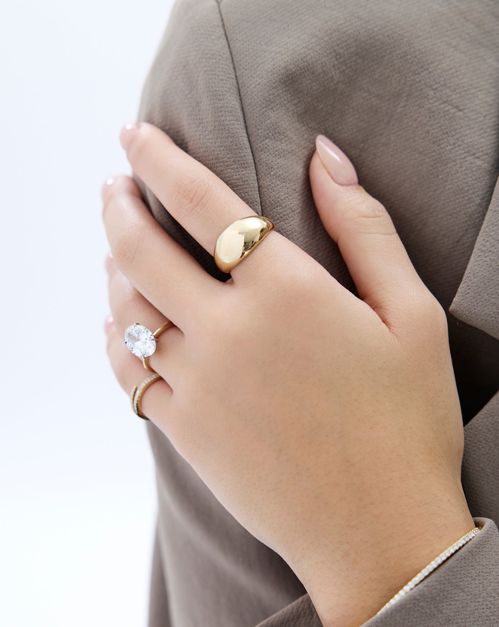 Jumbo Gold Cloud Ring