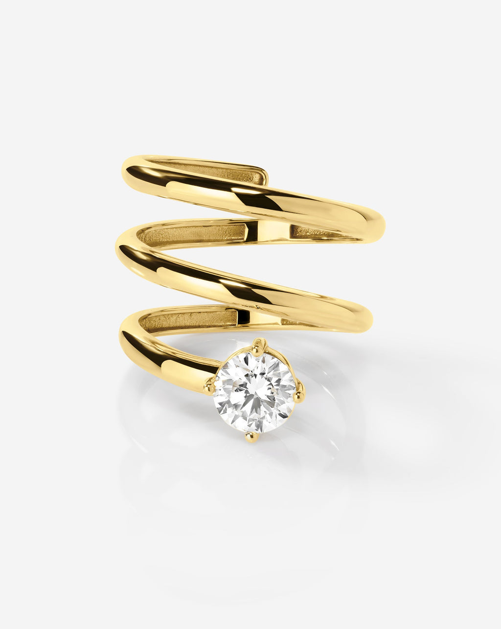 Lab Diamond Triple Coil Ring