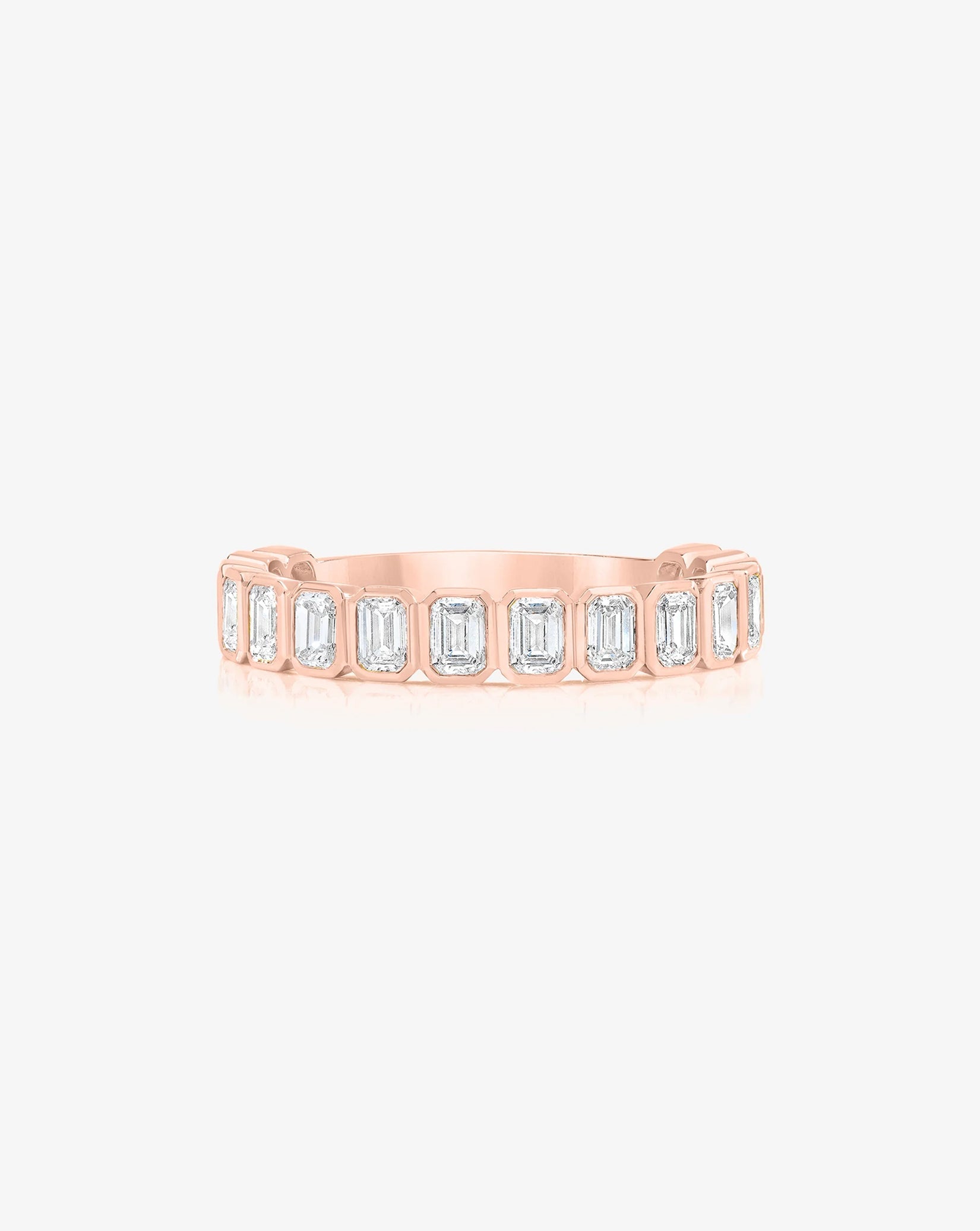 Lab Diamond Emerald Bezel 3/4 Band