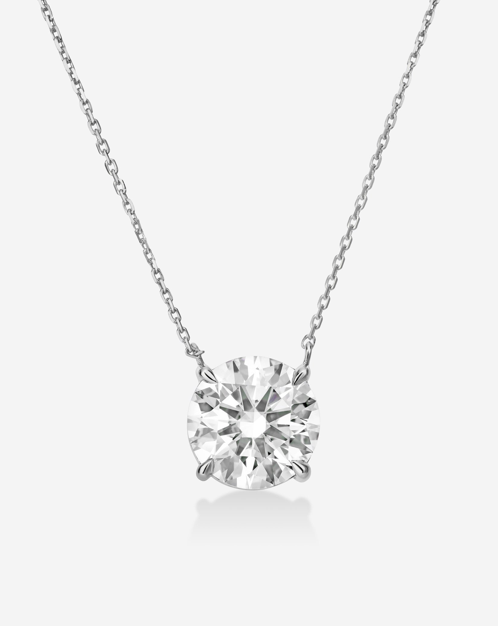 Round Lab Diamond Necklace