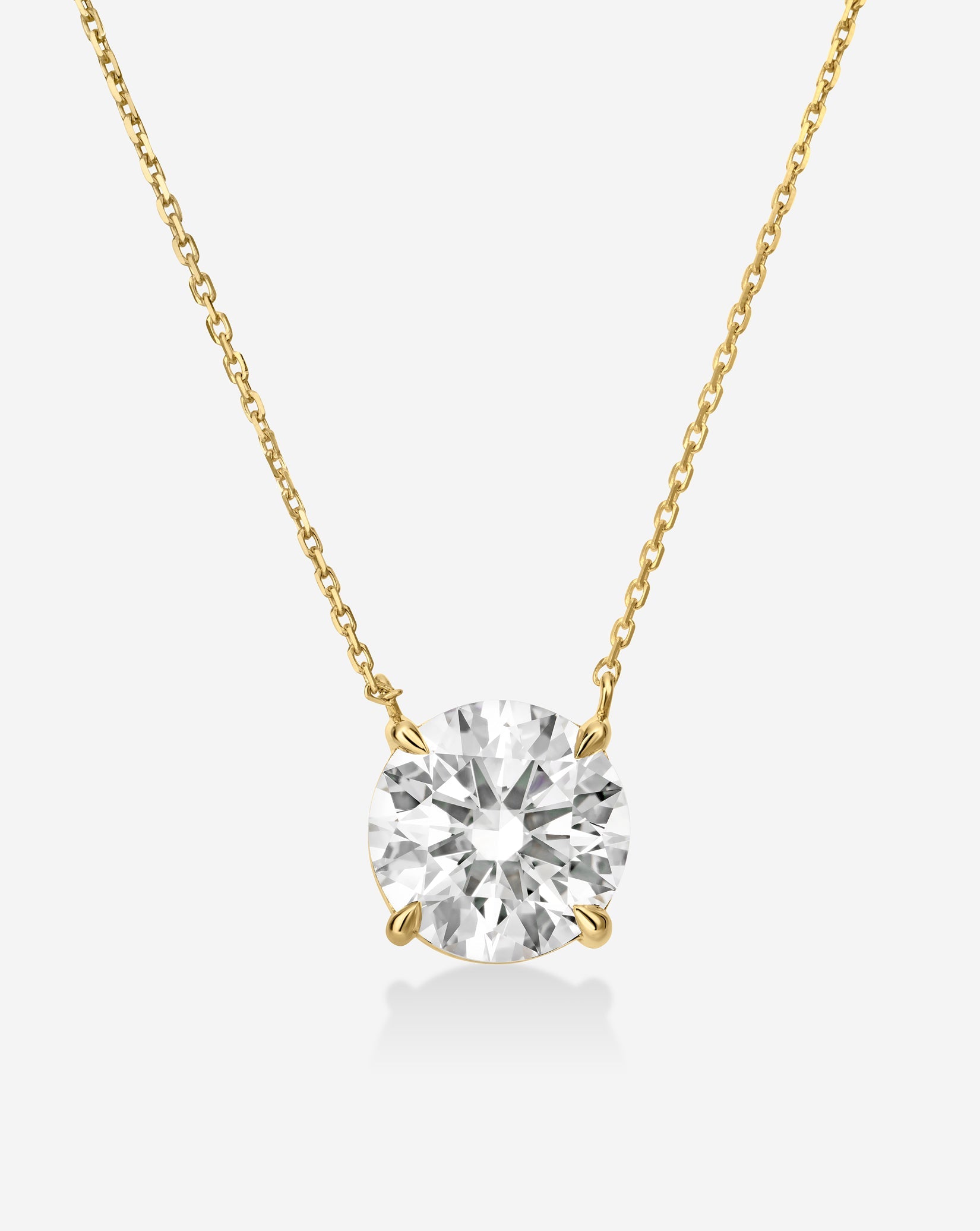Round Lab Diamond Necklace