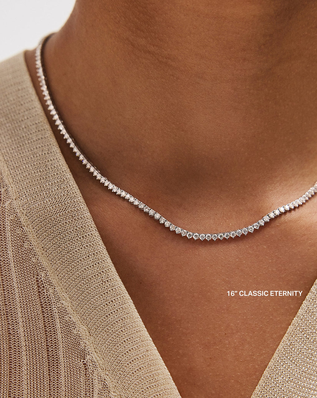 Martini Diamond Tennis Necklace