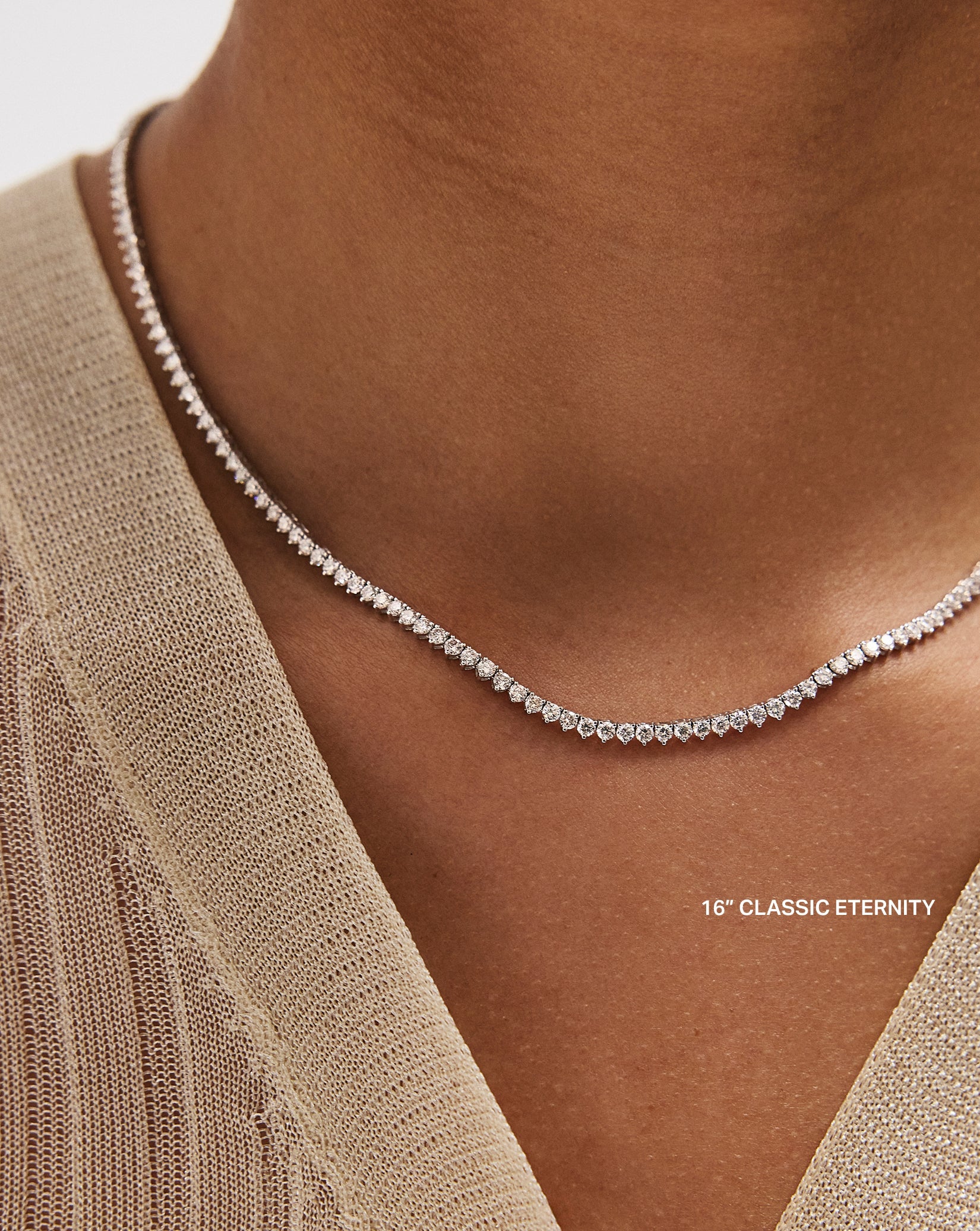Martini Diamond Tennis Necklace