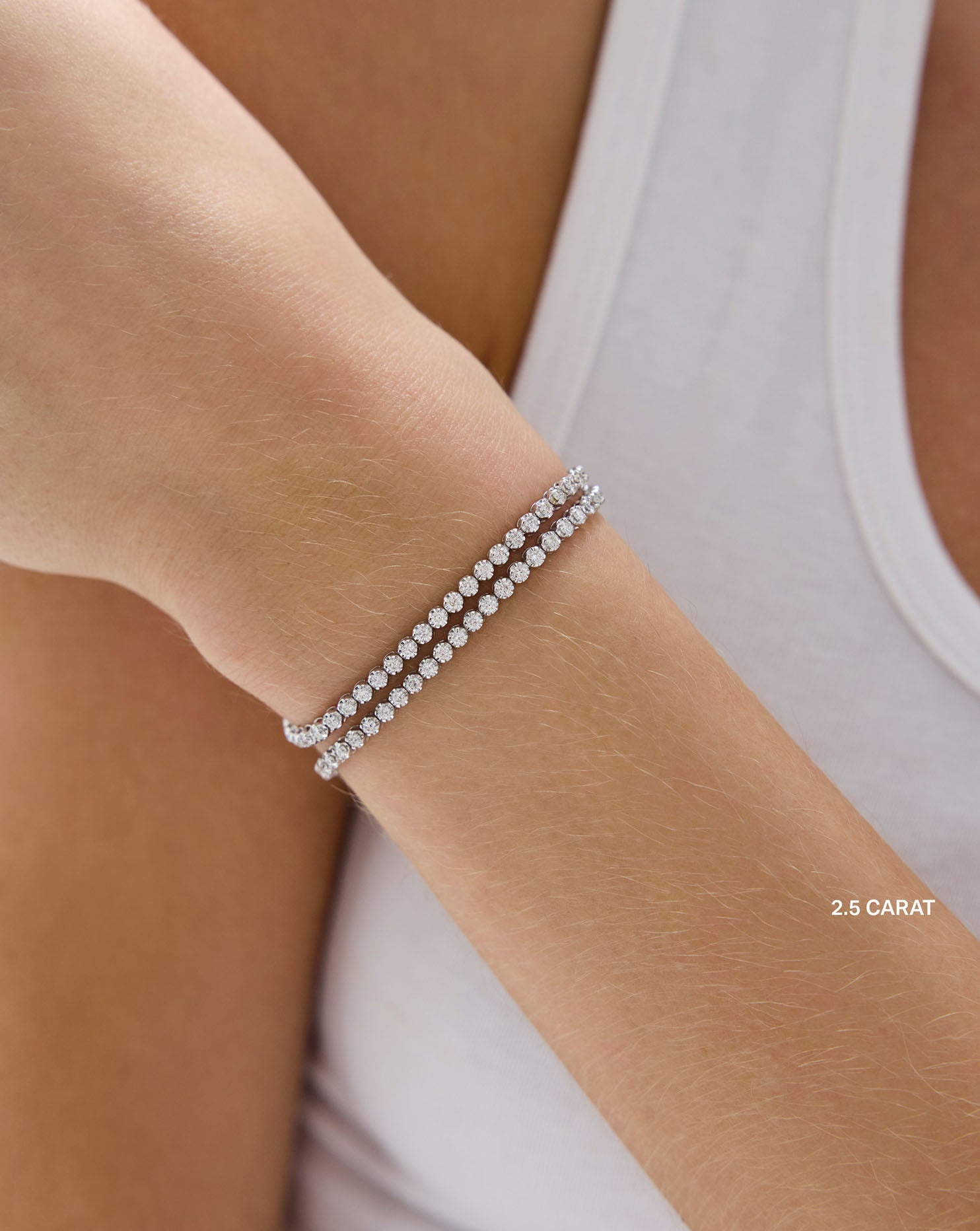Multiway Tennis Choker + Double Wrap Bracelet