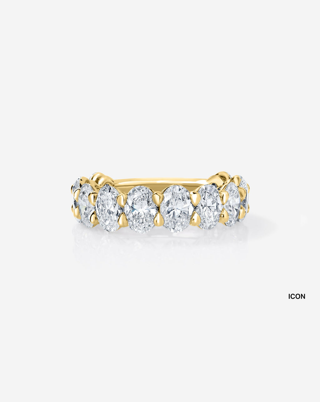 Oval 3/4 Lab Diamond Band